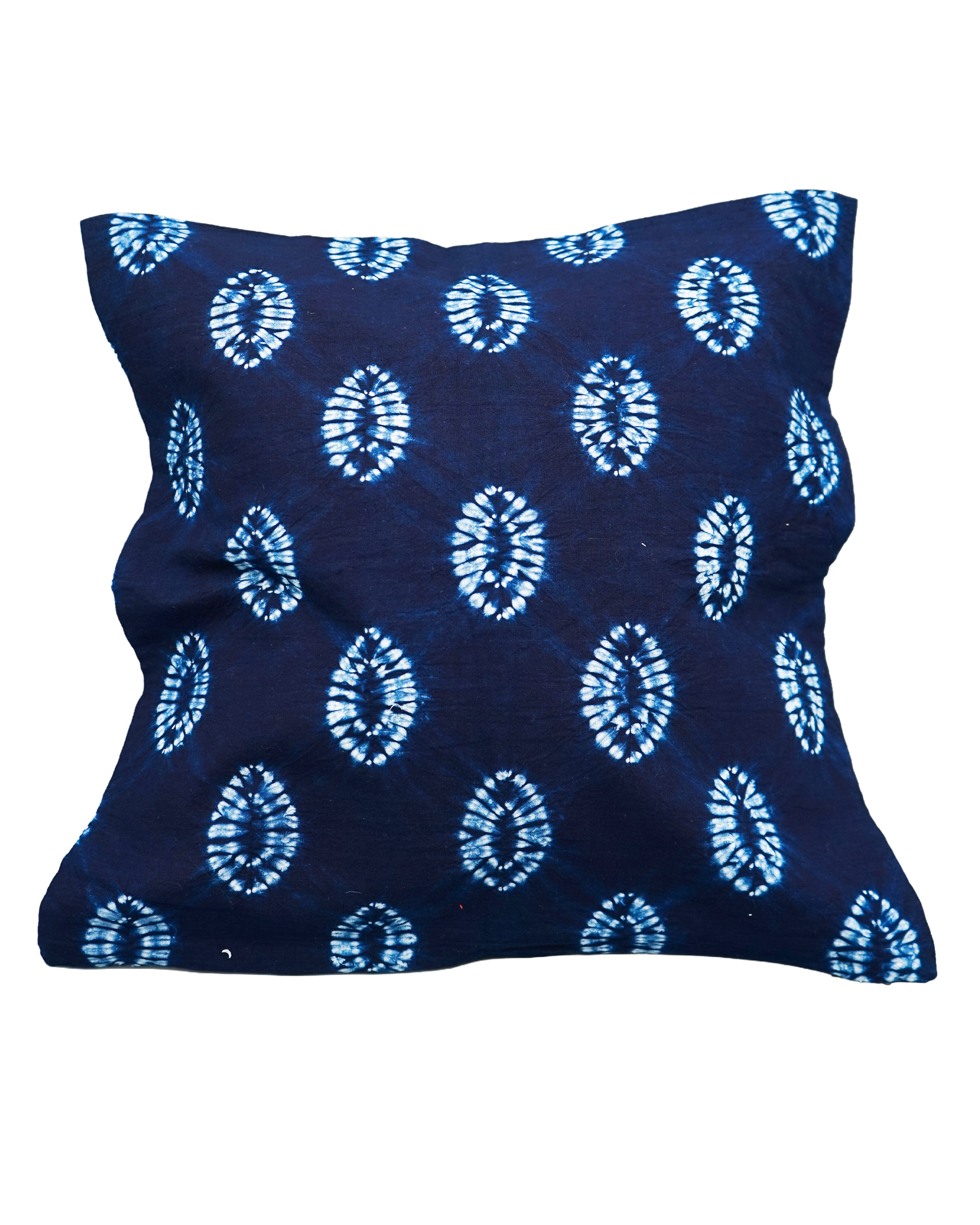 Bai Natural Indigo dyed Cushion Cover - Circle Pattern