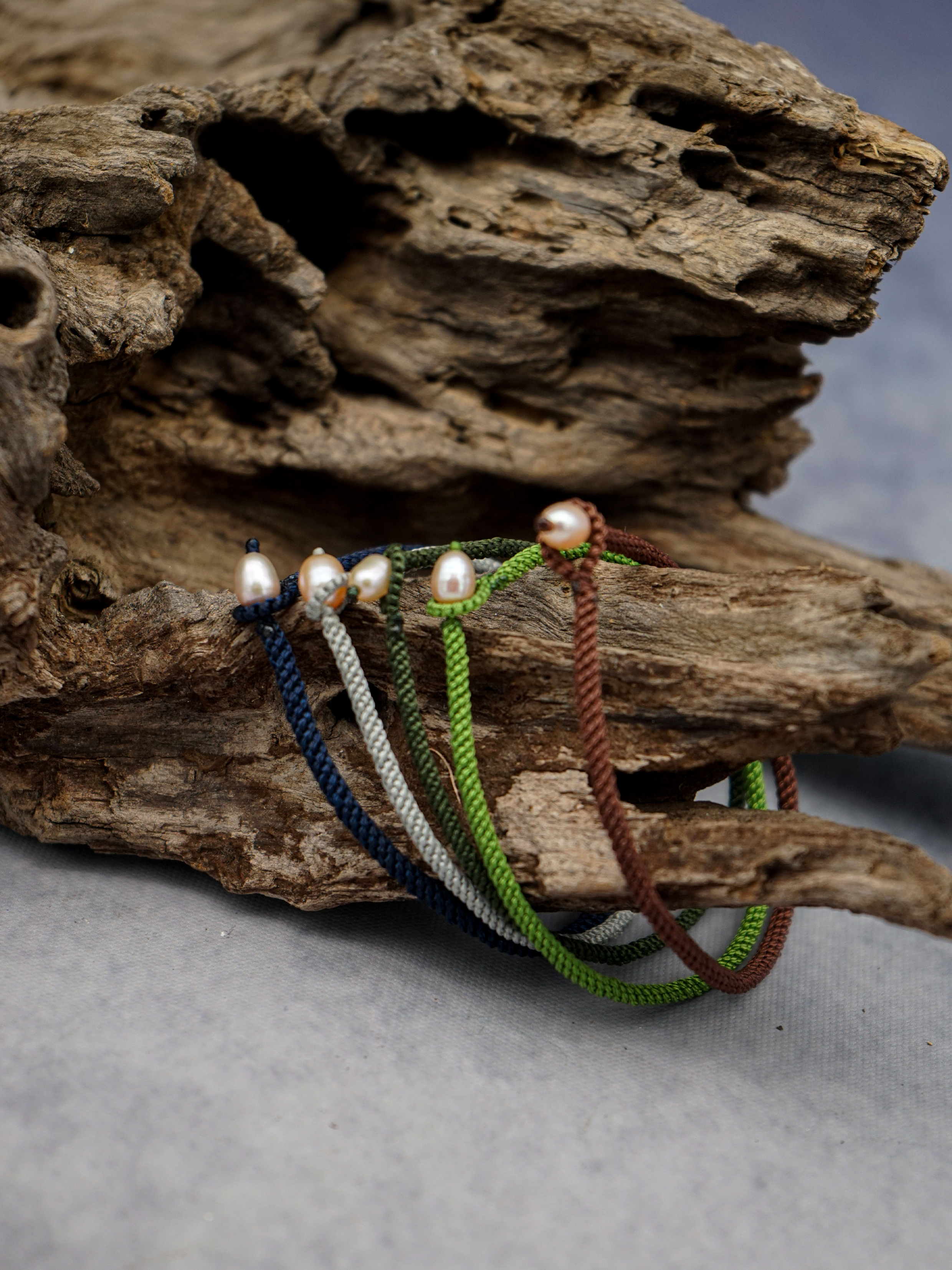 Chinese Knot Cord Bracelet with Pearl Accent - Think