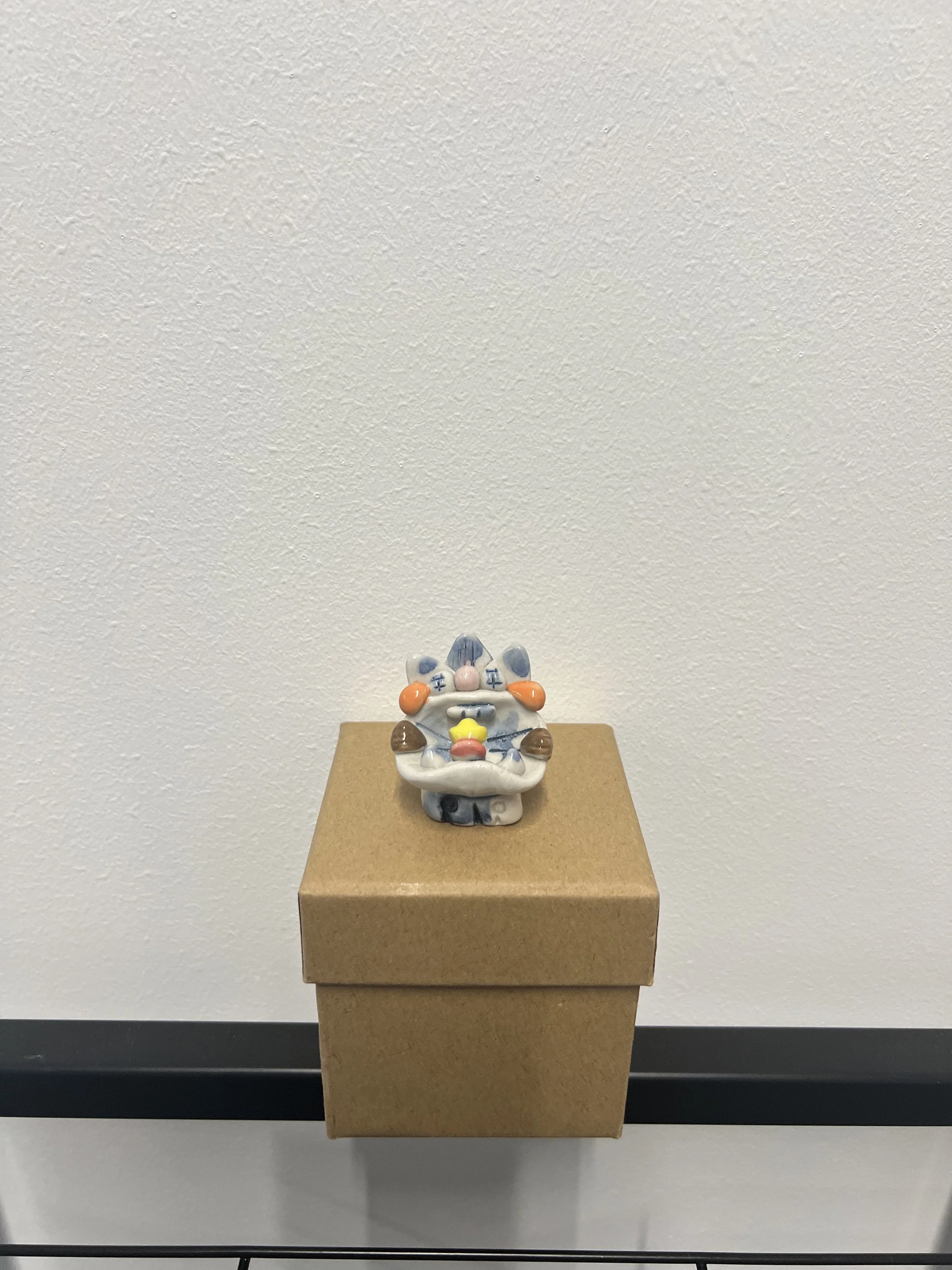 Handcrafted WAMAO Tile Cat Tea Pet & Incense Holder