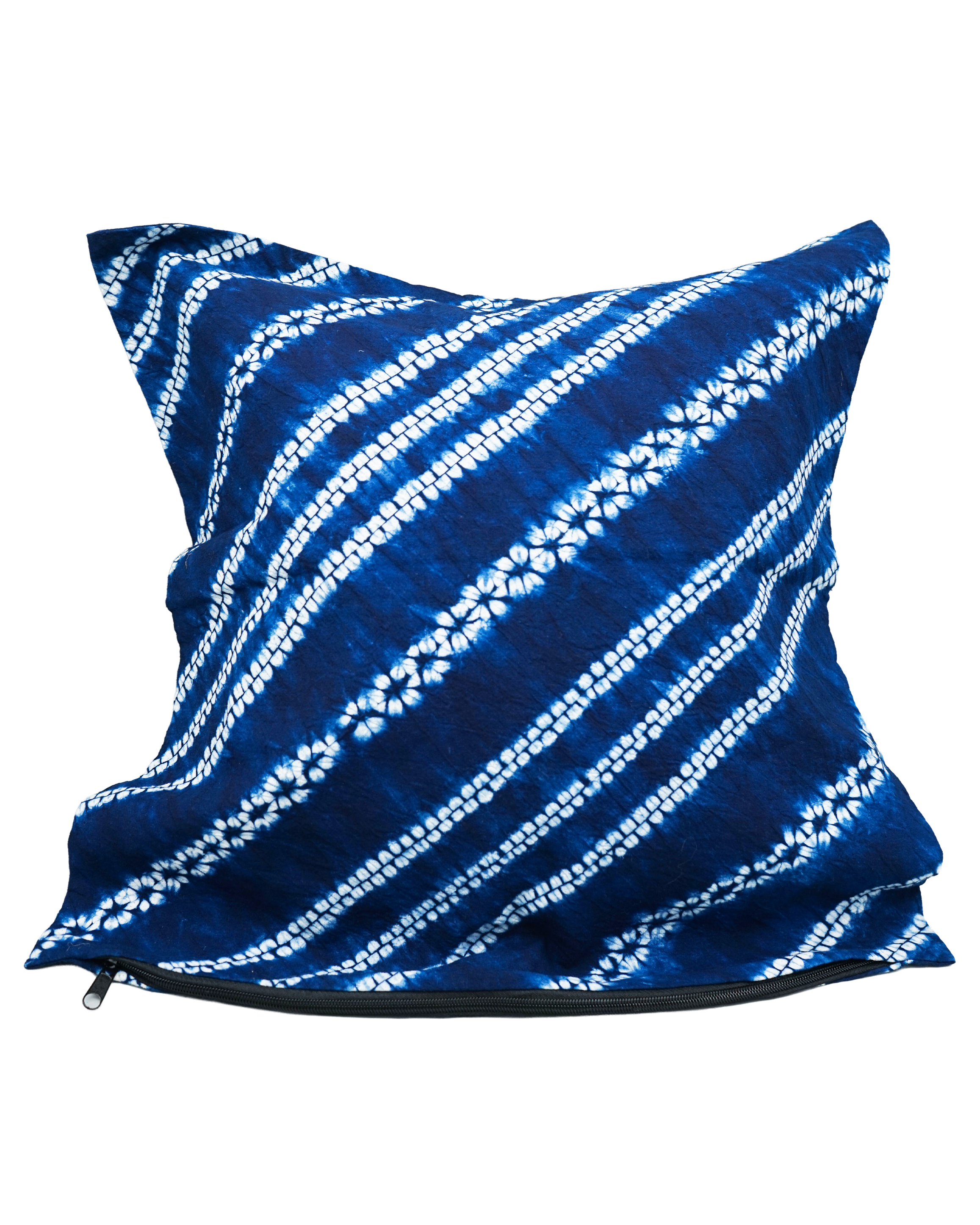 Bai Natural Indigo dyed Cushion Cover - Chain Pattern