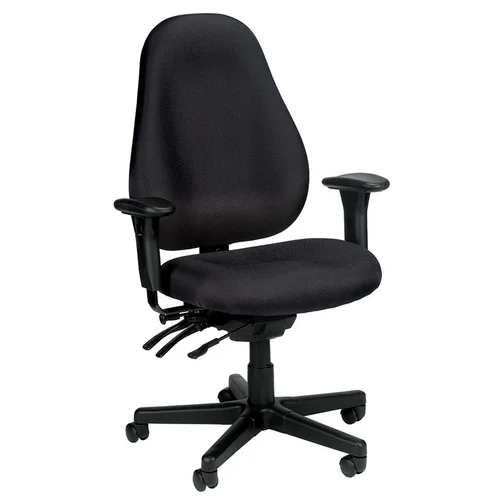Quick Overview The Eurotech Slider chair features a great ergonomic choice with an upholstered back. This high end product is at an economical price with waterfall seating that creates a stress reduced experience.