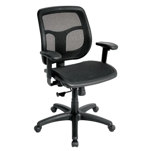 Quick Overview The Apollo is a perennial favorite, combining value, comfort, adjustability and quality, and featuring a breathable, color-coordinated mesh back that matches the comfortably contoured and padded waterfall seat.