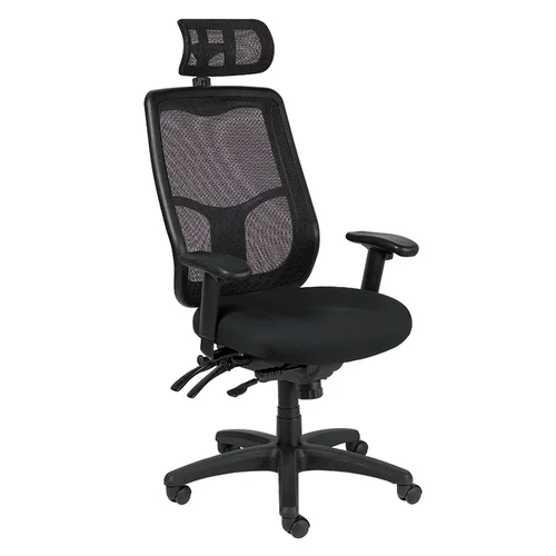 Quick Overview The Apollo is a perennial favorite, combining value, comfort, adjustability and quality, and featuring a breathable, color-coordinated mesh back that matches the comfortably contoured and padded waterfall seat.