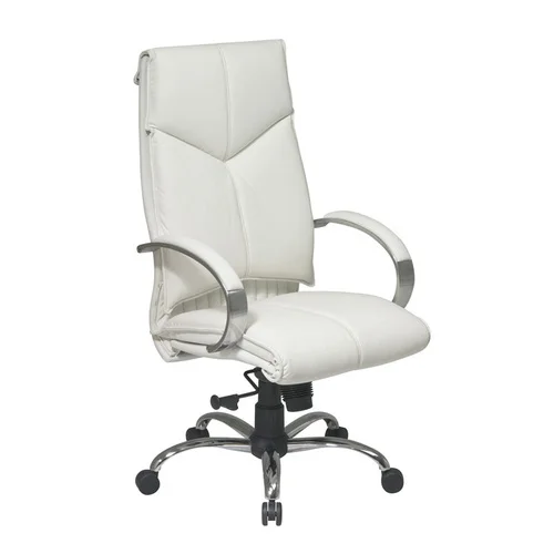 Quick Overview Deluxe High-Back Executive Leather Chair with Chrome Finish Base is a comfy and stylish choice. Its thick padded seats and tilt tension leads to ultimate relaxation in the workplace.