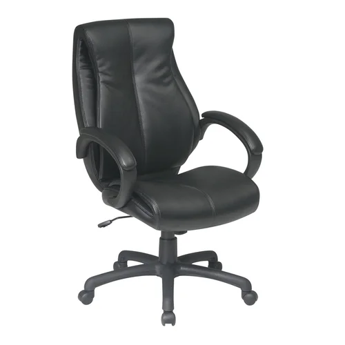 Quick Overview Leather It-The Executive High Back chair is available in deluxe coated black bonded leather or glove soft espresso leather and features locking tilt control and padded arms.