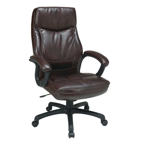 Quick Overview Executive High Back Mocha Eco Leather Chair with Locking Tilt Control and Two Tone Stitching. Thick Padded Contour Seat and Back with Built-in Lumbar Support. One Touch Pneumatic Seat Height Adjustment. 360° Seat Swivel. Locking Tilt Control with Adjustable Tilt Tension. Padded Loop Arms. Eco Leather: Mocha with Two Tone Stitching. Heavy Duty Nylon Base with Dual Wheel Carpet Casters.