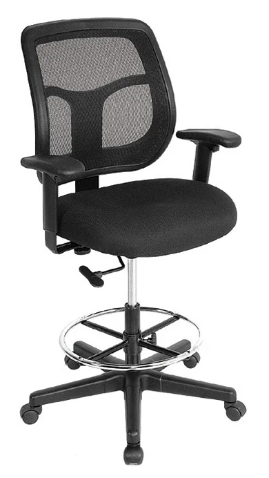 Quick Overview The Apollo is a perennial favorite, combining value, comfort, adjustability and quality, and featuring a breathable, color-coordinated mesh back that matches the comfortably contoured and padded waterfall seat.