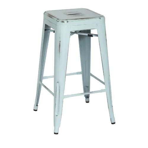 Quick Overview Accent It- Delightfully finished with an antique patina and conveniently available in a variety of colors, this stool is built to withstand the wear and tear of everyday use. Styled after the quintessential French café & bistro furniture of the mid-century, this seating option features lightweight and remarkably sturdy construction that is ideal for use in a variety of areas.