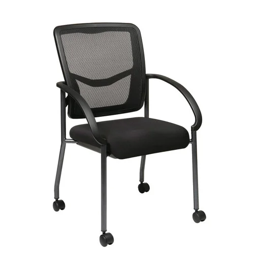Quick Overview Mesh It- ProGrid® Chair with FreeFlex® Coal Seat, Casters, and Titanium Frame Finish.