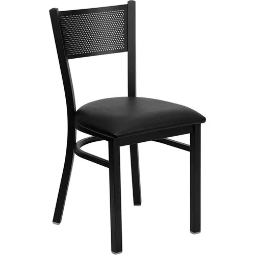Quick Overview Cafe it – Black Grid Back Metal Chair