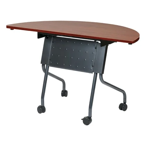 Quick Overview Nest It- Features modesty panel, four locking casters, 1" inch laminate top, and impact-resistant 3 mm PVC edges. Each tabletop supports up to 200 lbs. Available in different color tops and legs.