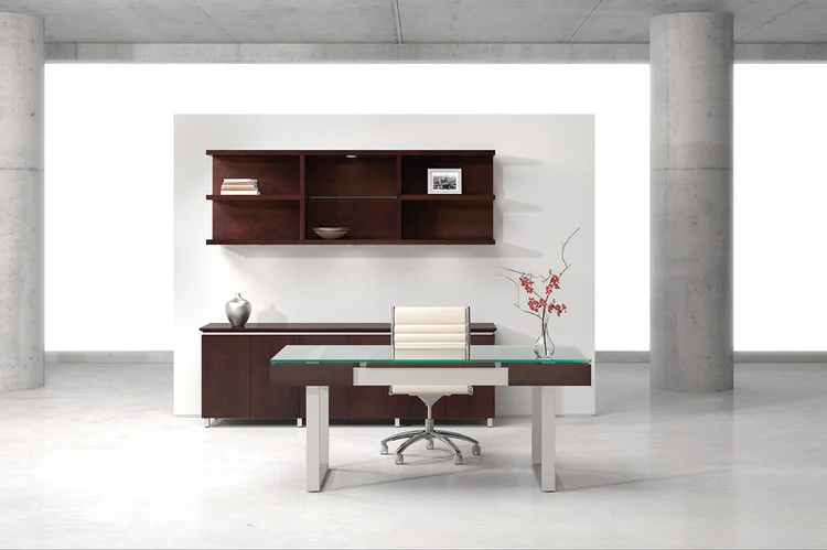 Darran Spaces Glass Top Sleigh Base Desk 6,294.00