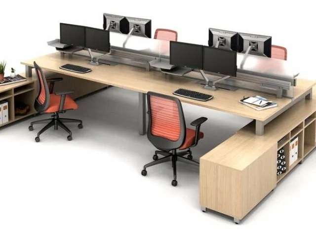 AIS Oxygen Benching/Desking with Bolton Seating and Calibrate Storage