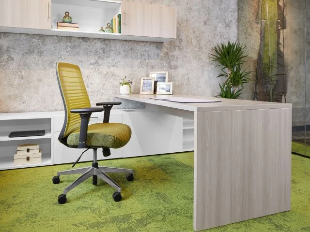 AIS Calibrate Series Casegoods Private Office with Rectangular Desk