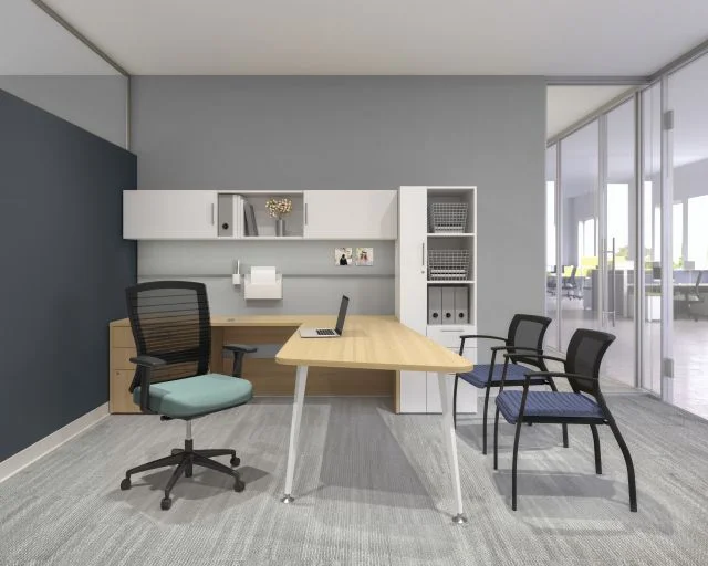 AIS Calibrate L-Shaped Private Office Desk