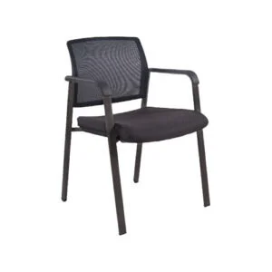 OFD OFD600G-BLK Mesh It 4 Leg Guest Chair