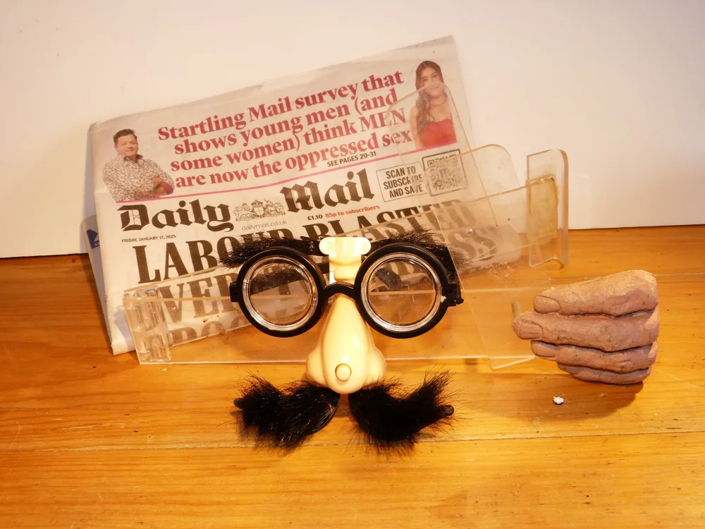 One Handed Paper Reader Gag — product photograph