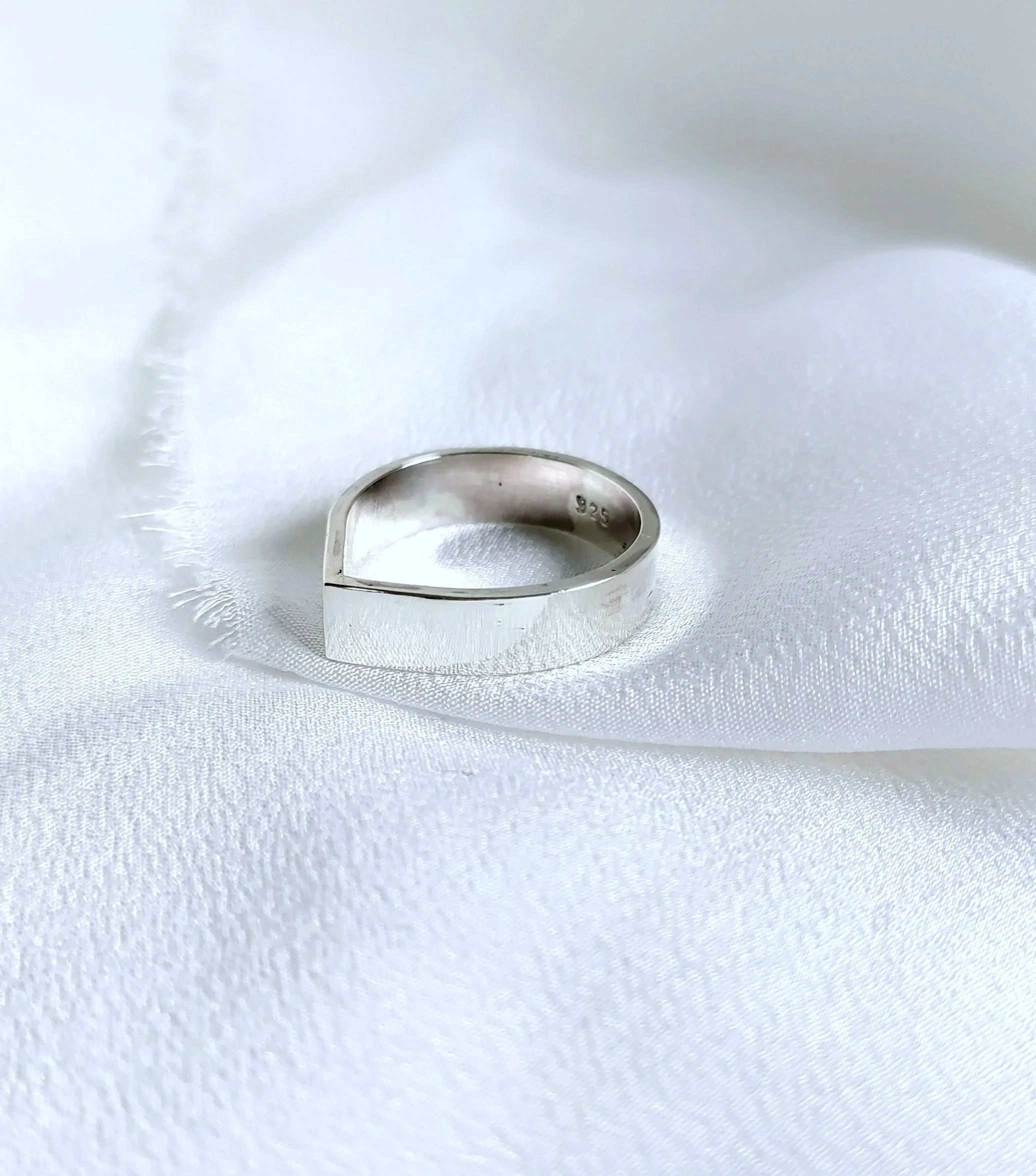 'Tear' Chunky Sterling Silver Ring