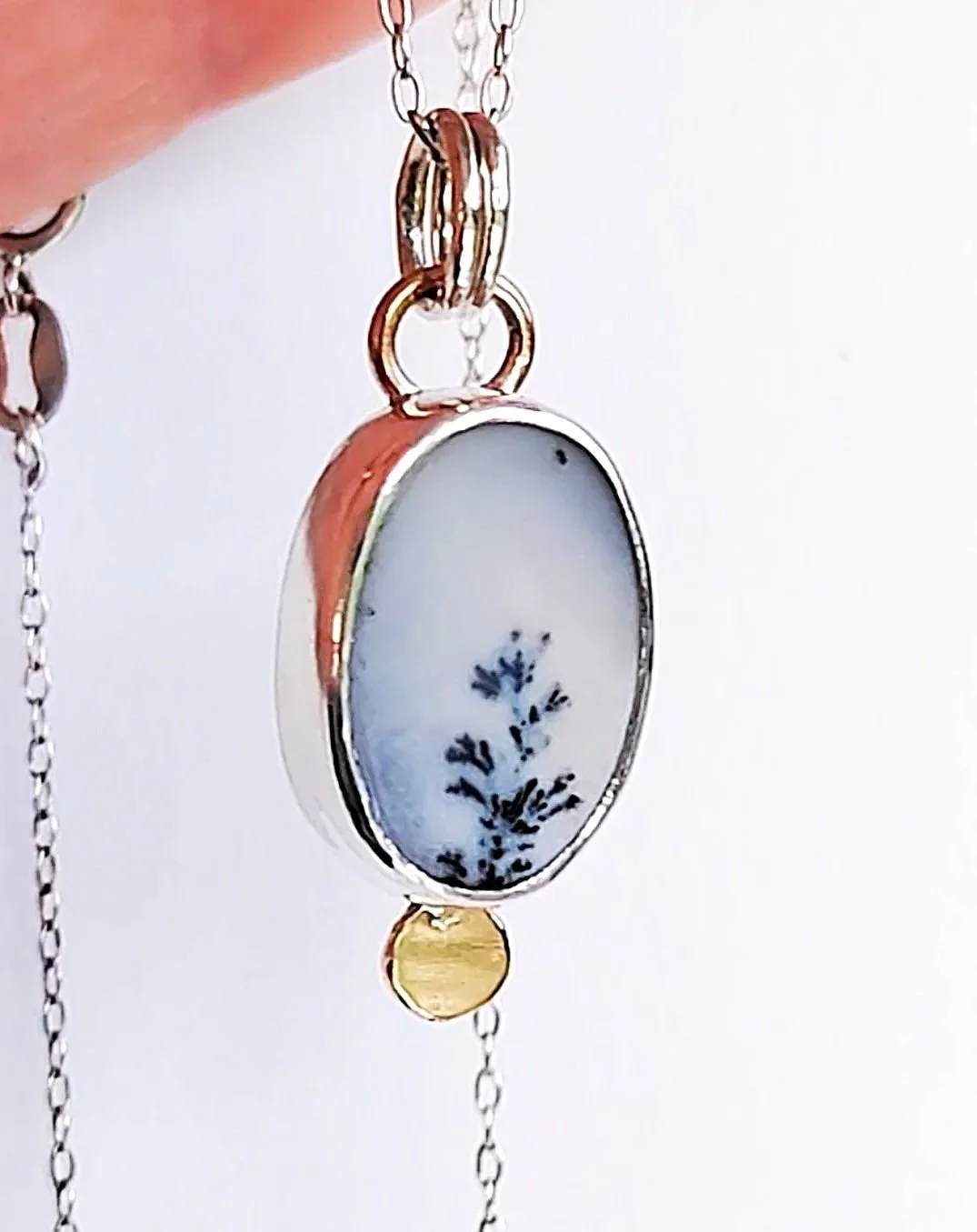 'Frost Forest' Dentritic Agate Necklace