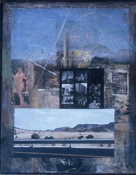Empire State and Karoo Landscape, oil on canvas, 1090mm x 820mm, 1997