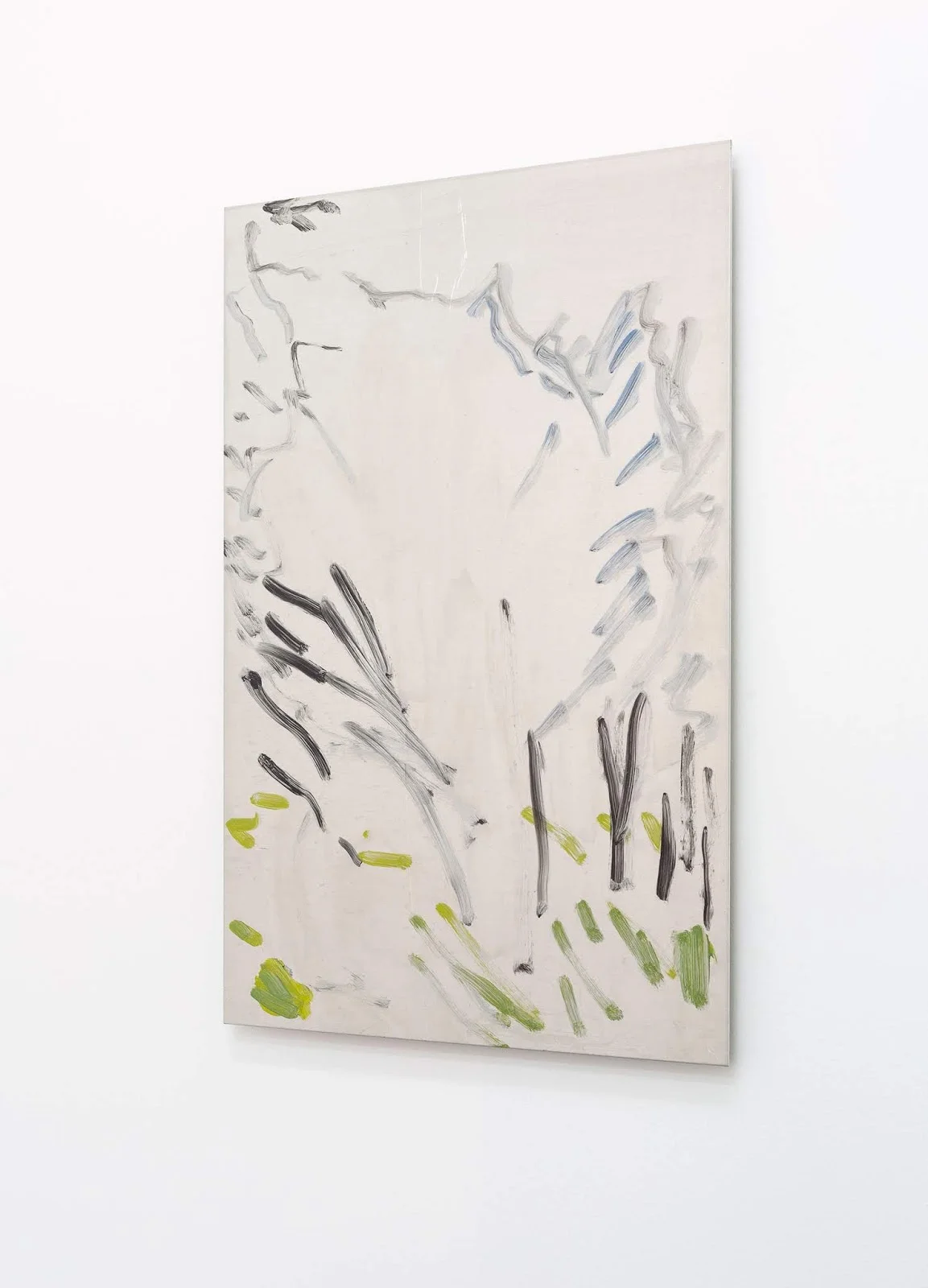 Untitled (Pines) , 2017, oil on aluminium, 40 x 60cm. Photo by C. Capurro