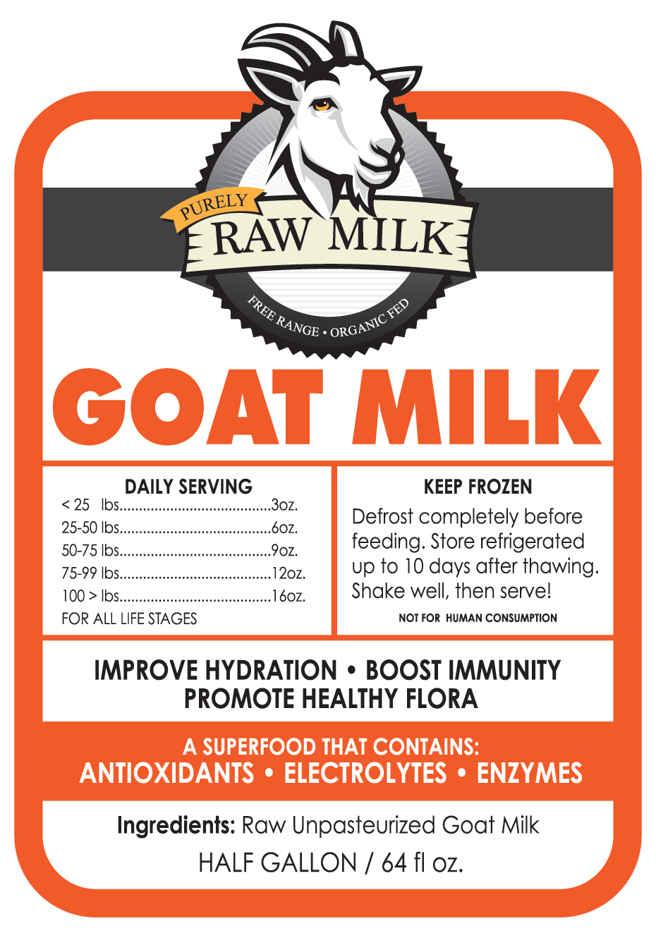 pasteurized goat milk for dogs