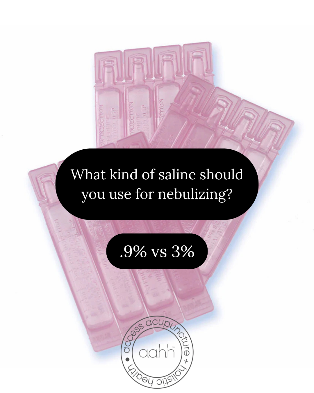 What saline should you use when nebulizing?