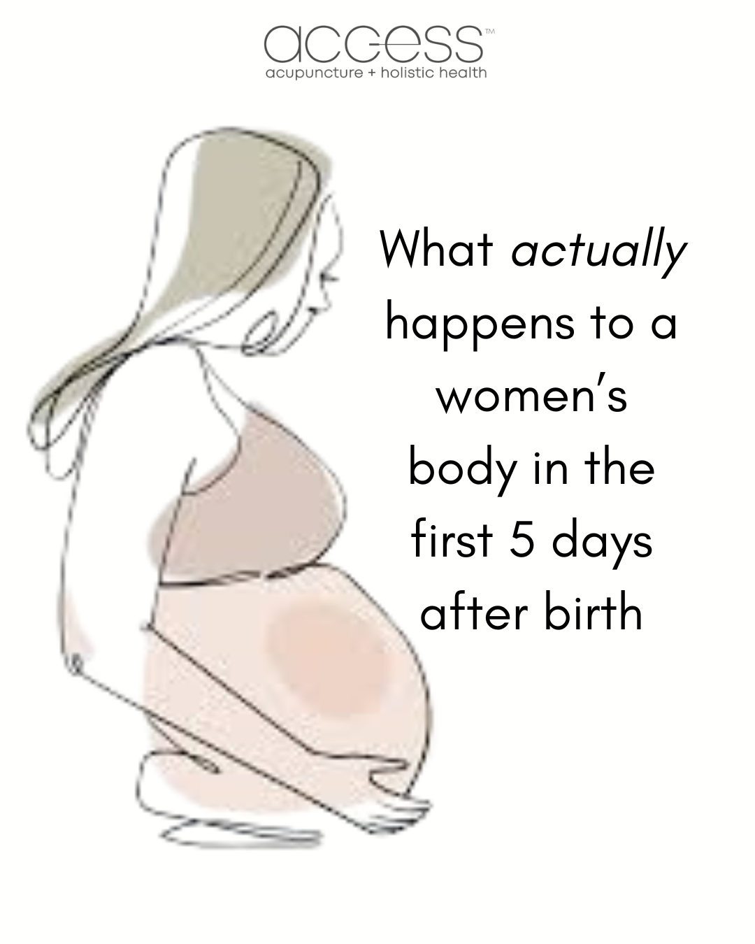 What actually happens to a women's body in the first 5 days after birth.