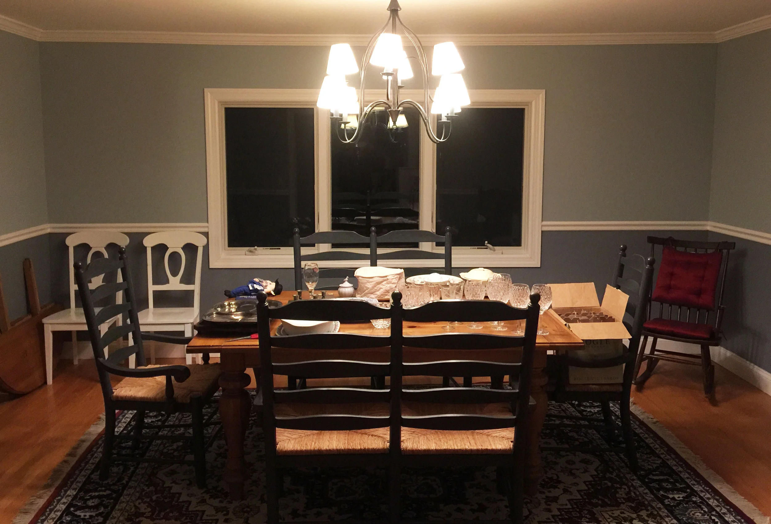 The dining room was rarely used. The idea was a game room that could also be used for holiday dinners.