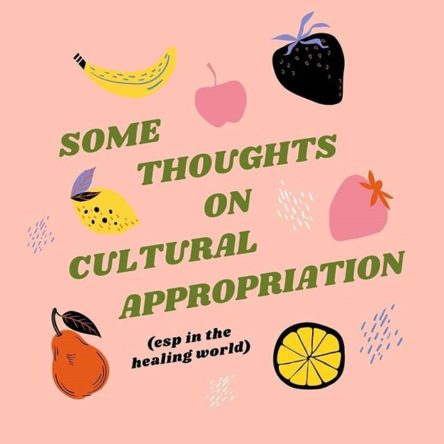 i think about cultural appropriation and fetishization a lot, both as someone&nbsp;who has studied and practices acupuncture, which is not in my lineage, and as someone who comes from a country that is a tourist&nbsp;epicenter, and the subject of boo