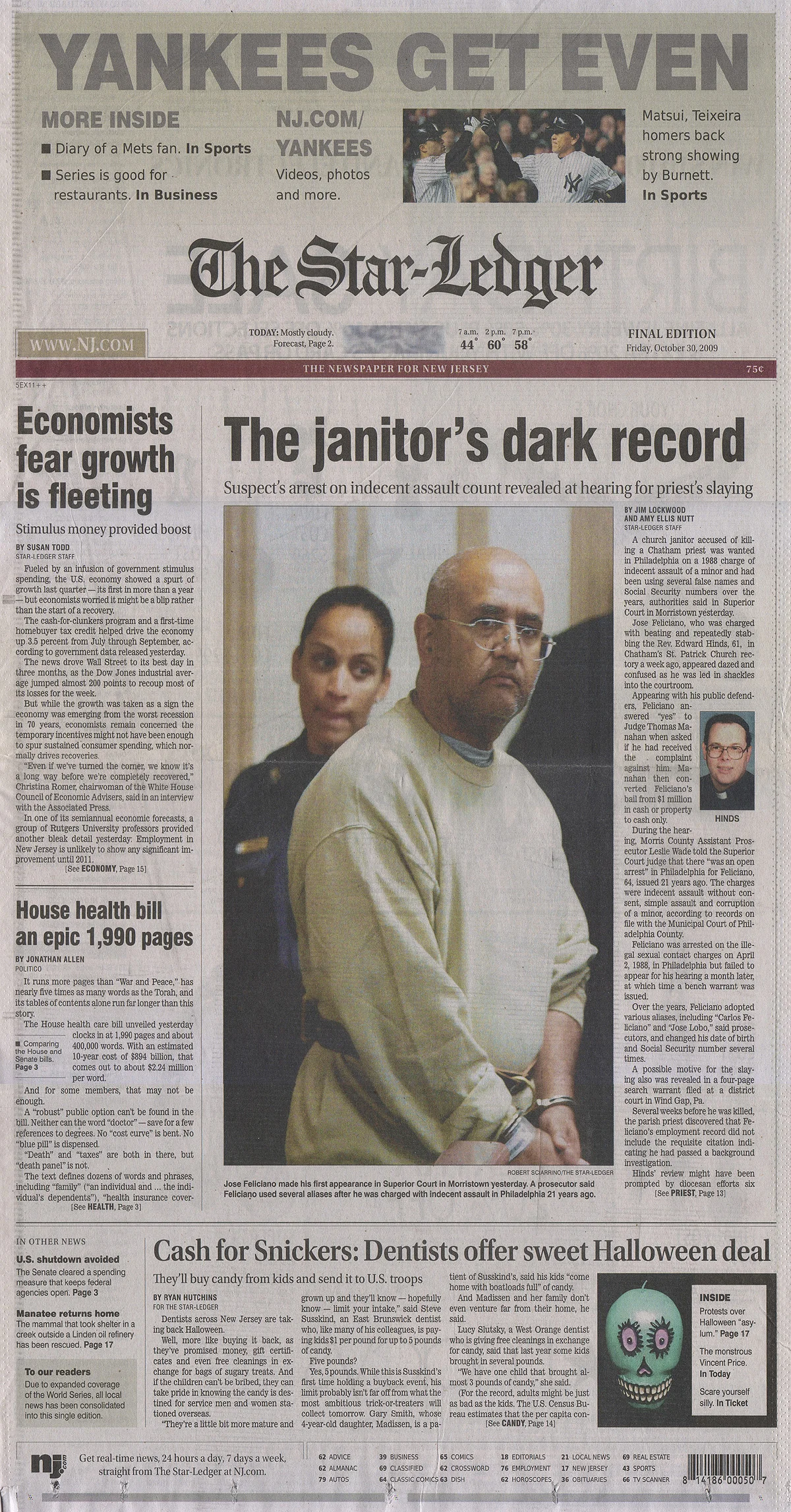 New Jersey StarLedger October 30, 2009 — Zack Hample