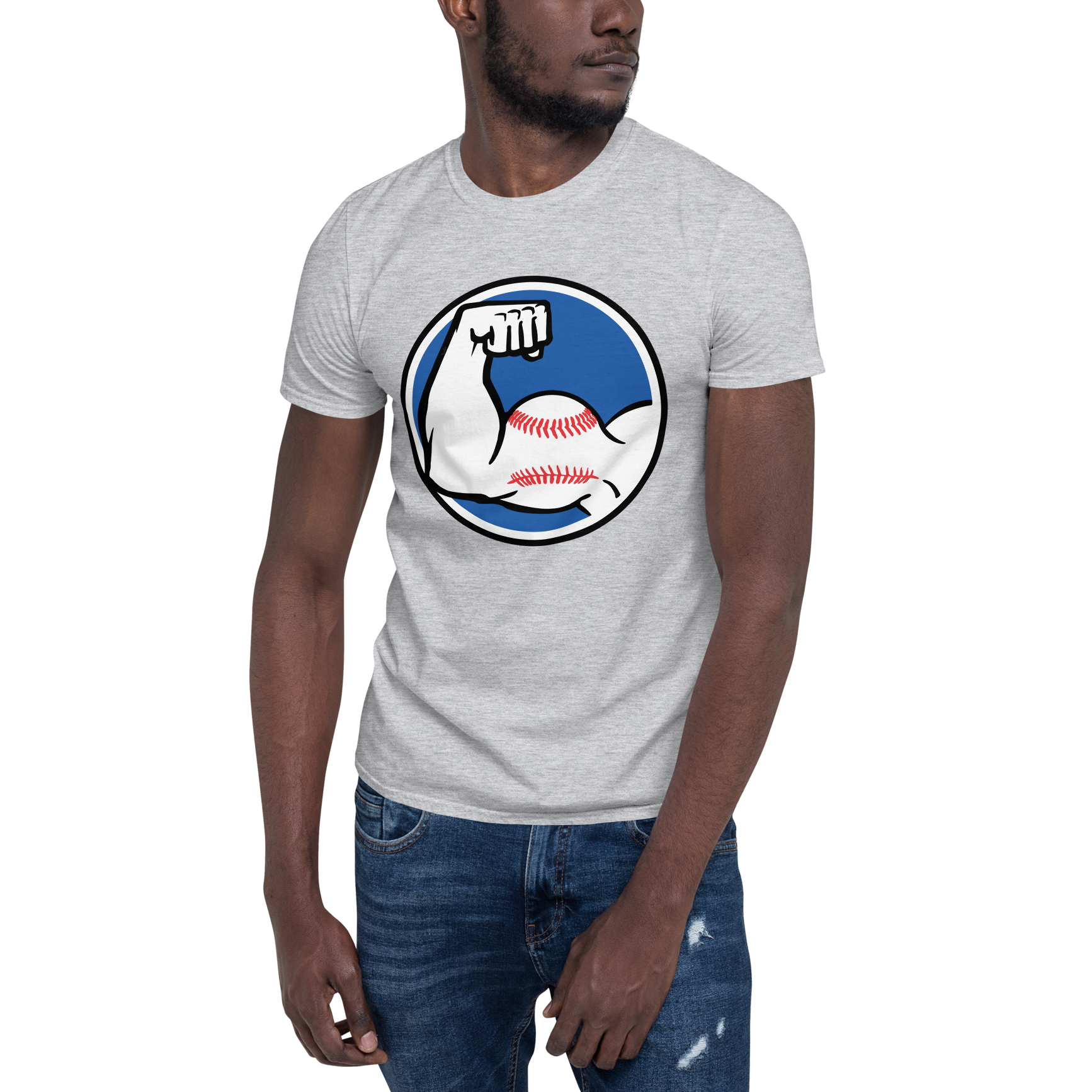 Baseball muscle adult unisex T-shirt