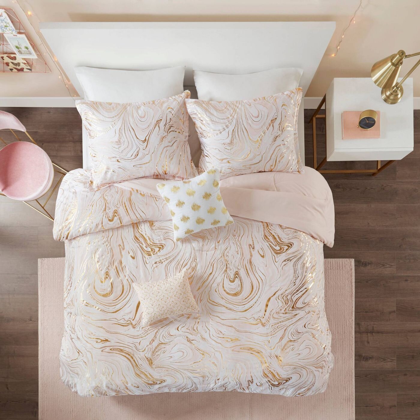 Gold, Copper, Silver, Pearl Glamorous Bedding