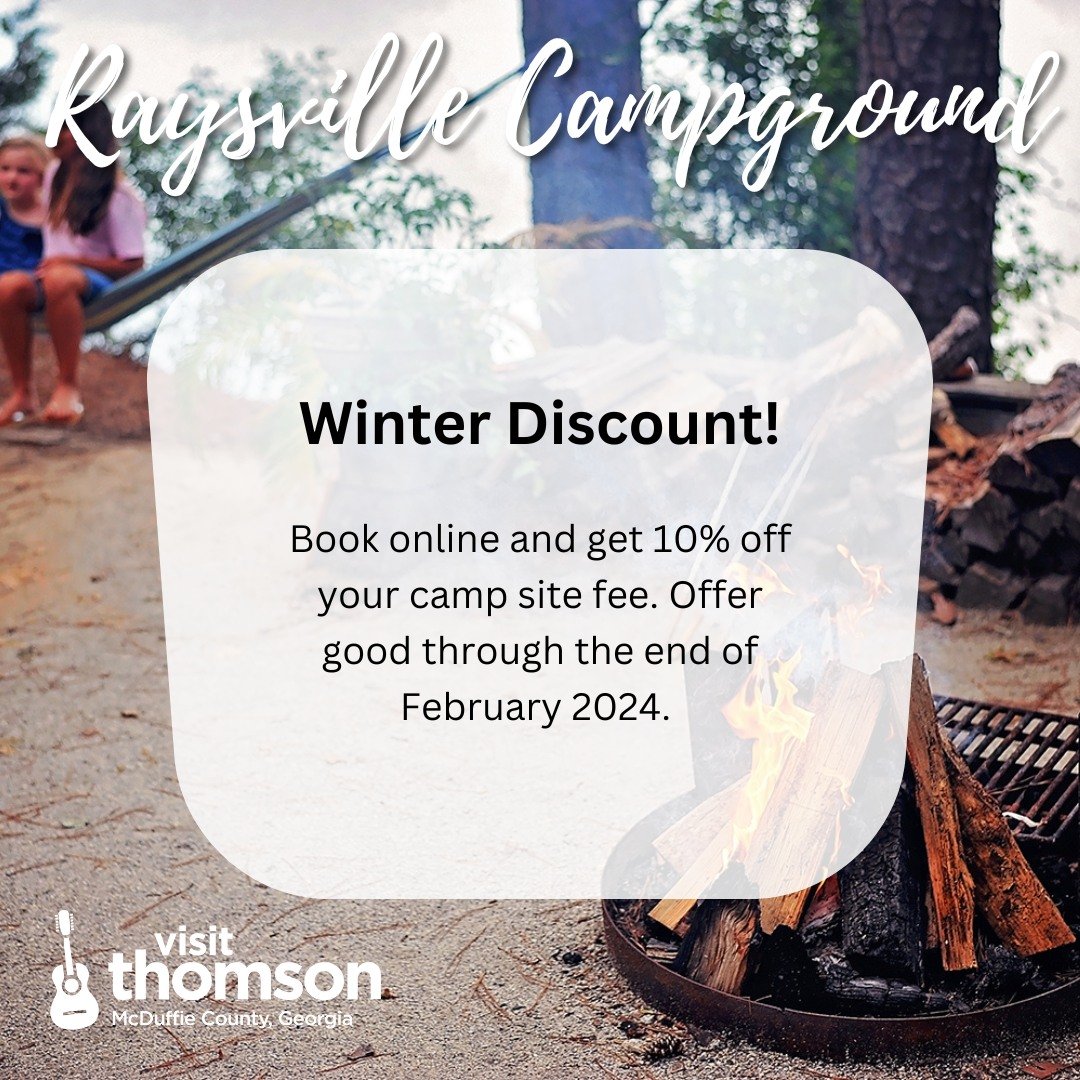 🌞 Calling all nature lovers! 🌳🏕️ Have you experienced the beauty of Raysville Campground on Clarks Hill Lake yet? If not, now is the perfect time to plan your trip! 🎒🎣 With a 10% discount running through the end of February, there's no excuse no