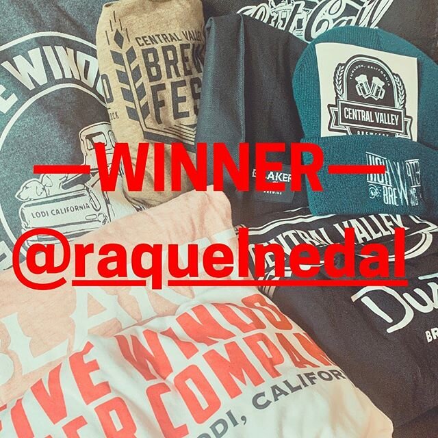 Congratulations @raquelnedal! You are the winner of the ultimate local craft brewery swag bag. Sending a big thank you to everyone who entered! #cvbrewfest #giveaway #giveawaywinner #craftbeer