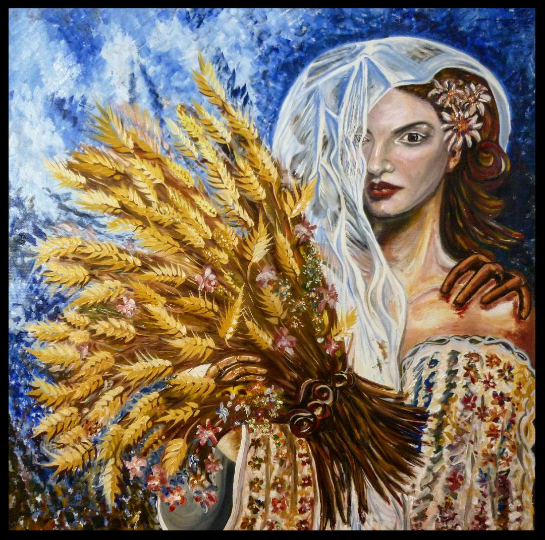 THE SHADOW OF BEAUTY OIL ON CANVAS 100 CM X 100 CM