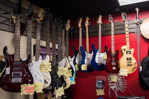 MUSICAL INSTRUMENTS Guitars Acoustic, Bass, Electric. Amps Peavey, Marshall, Fender. No small practice amps. Guitar Effects Pedals BOSS pedals only.