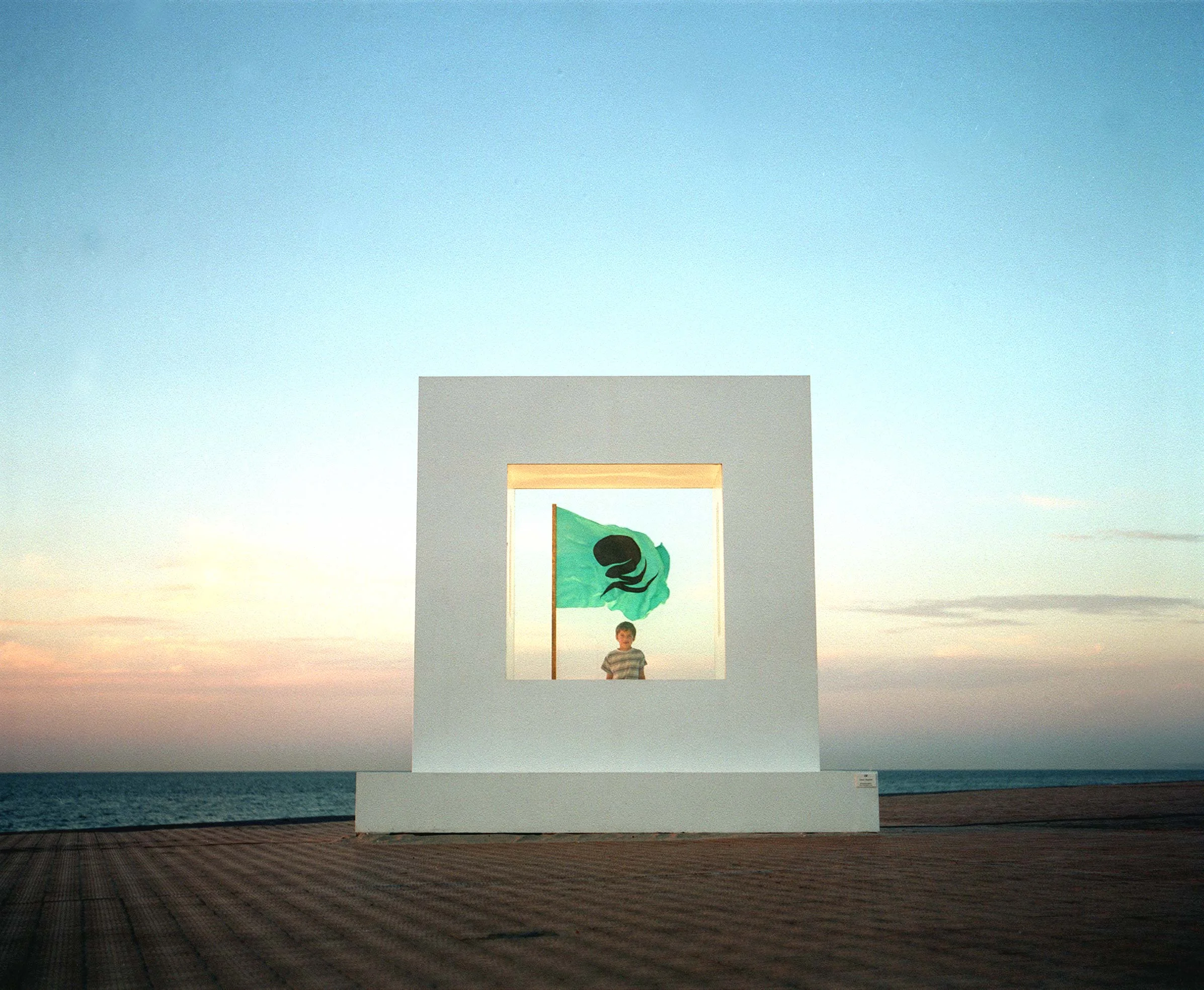 Windmonument met mijn zoon Sam