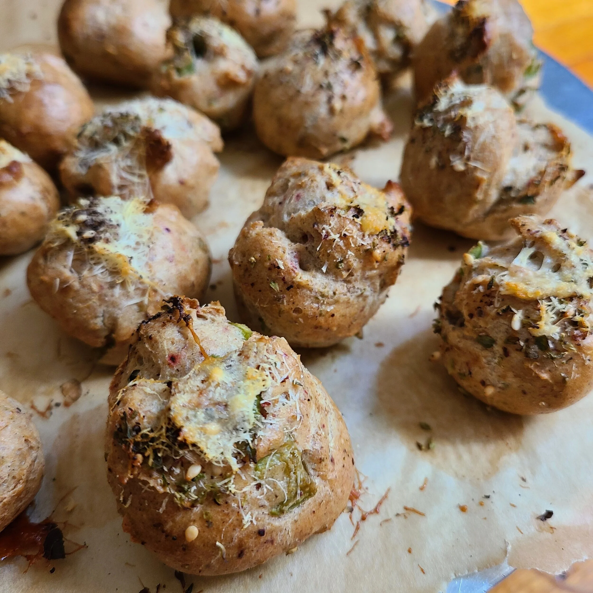 Rye Za'atar Puffs with Green Olives