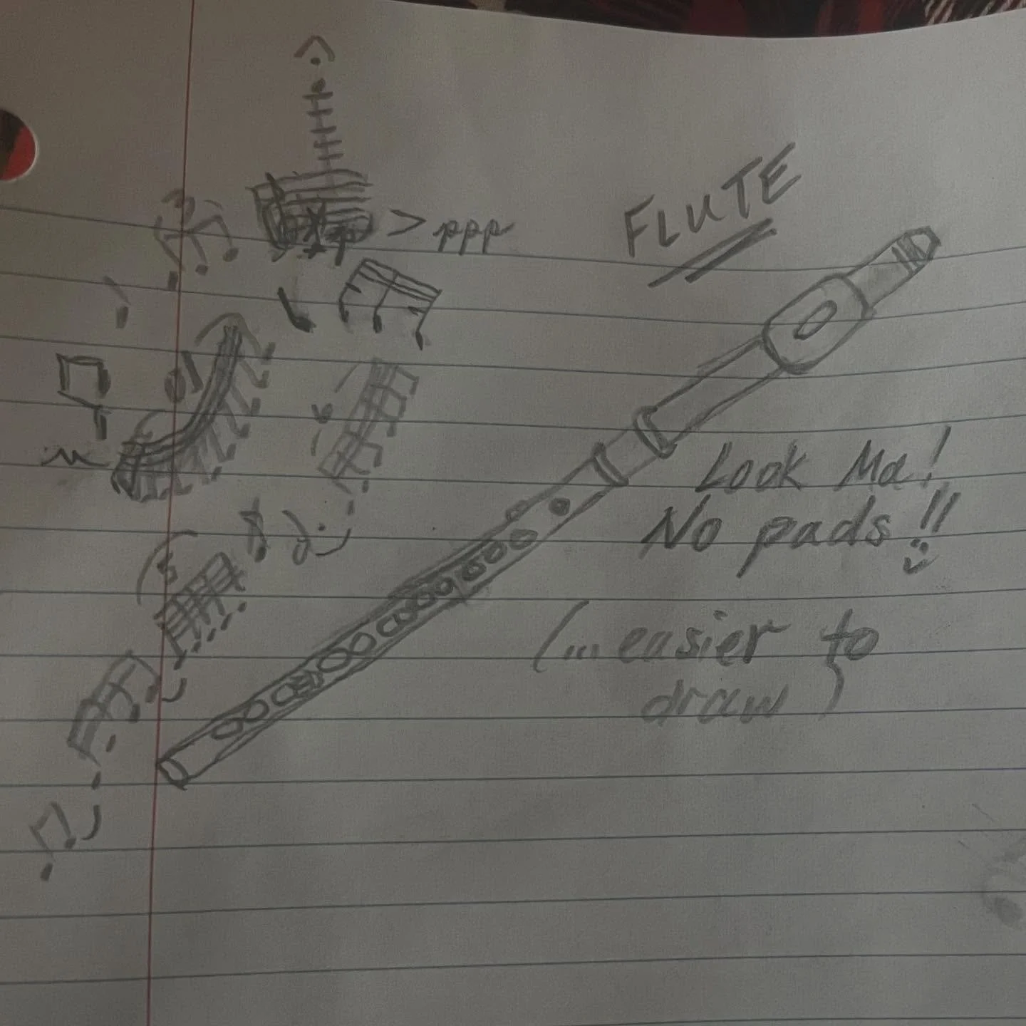We asked LCB members to draw their instrument.

This is @monicaseidemann&rsquo;s flute. 

How&rsquo;d she do?! We give her a 10/10.