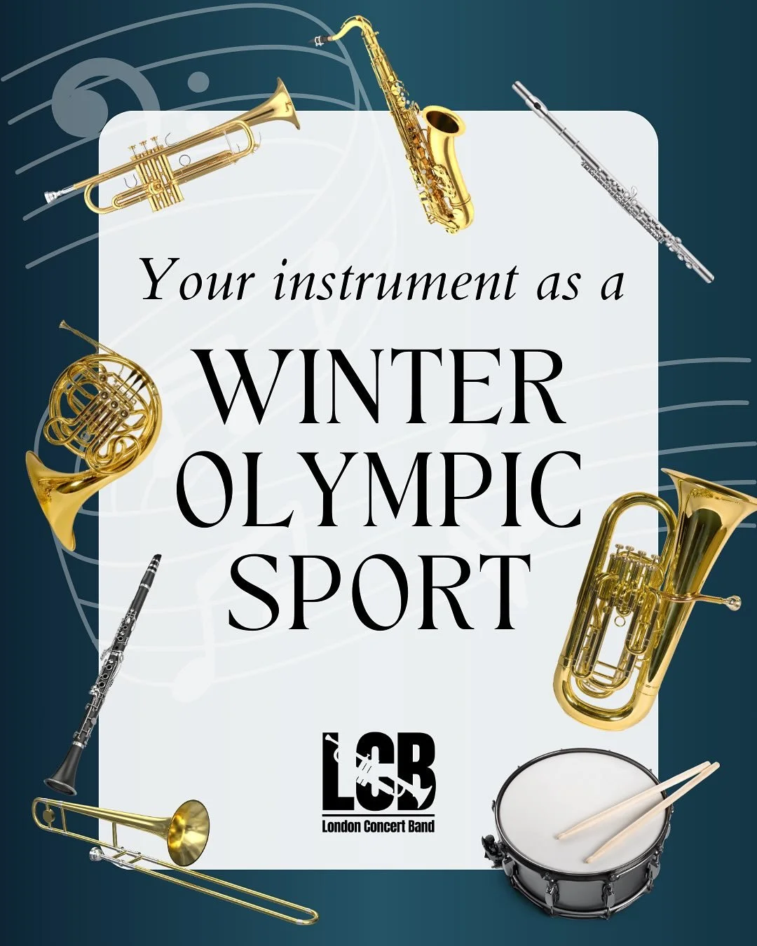 Winter Olympics, but make it your instrument.

Who are you competing as? ❄️🎶