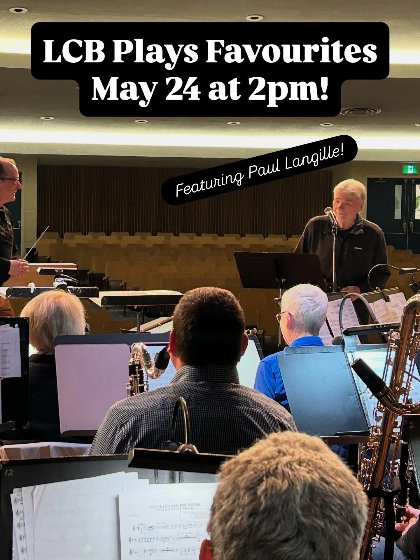 Next week&rsquo;s concert has a real treat for you! A guest performance by Paul Langille.

And it&rsquo;s a treat for us too! Because we get our own personal serenade during rehearsals. 🤩