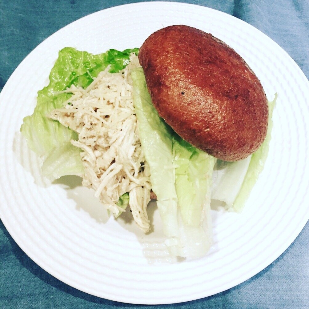 Slow Cooker Chicken Caesar Salad Sandos