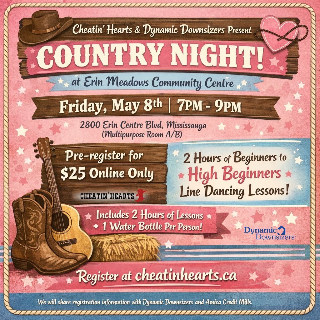 We can&rsquo;t wait to get our dancing boots out for this night! 

Join us on May 8th and learn to line dance from @cheatinhearts 💃🏻🤠

Click the link in our bio to register today!!