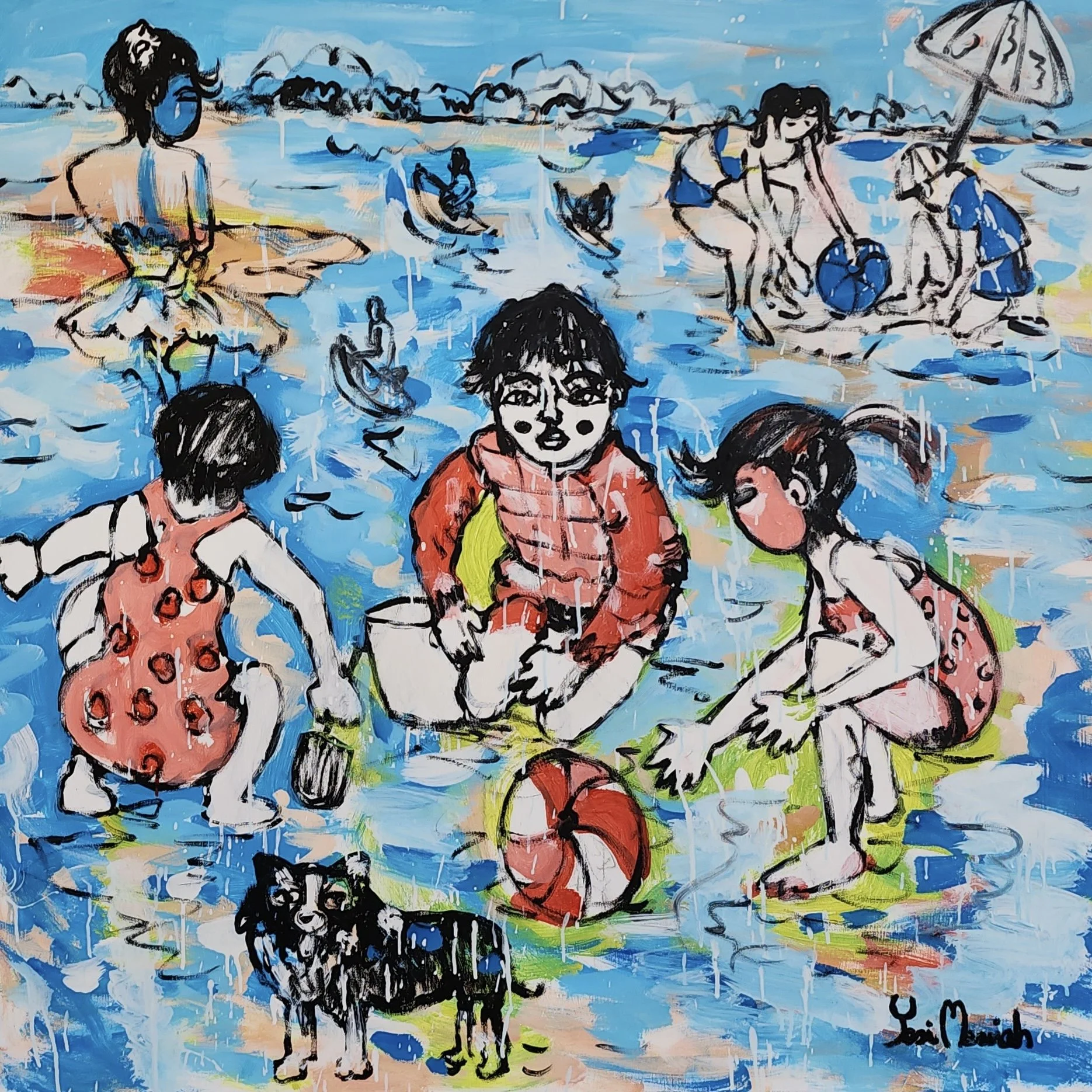 Playful Day On A Hot Summer Day