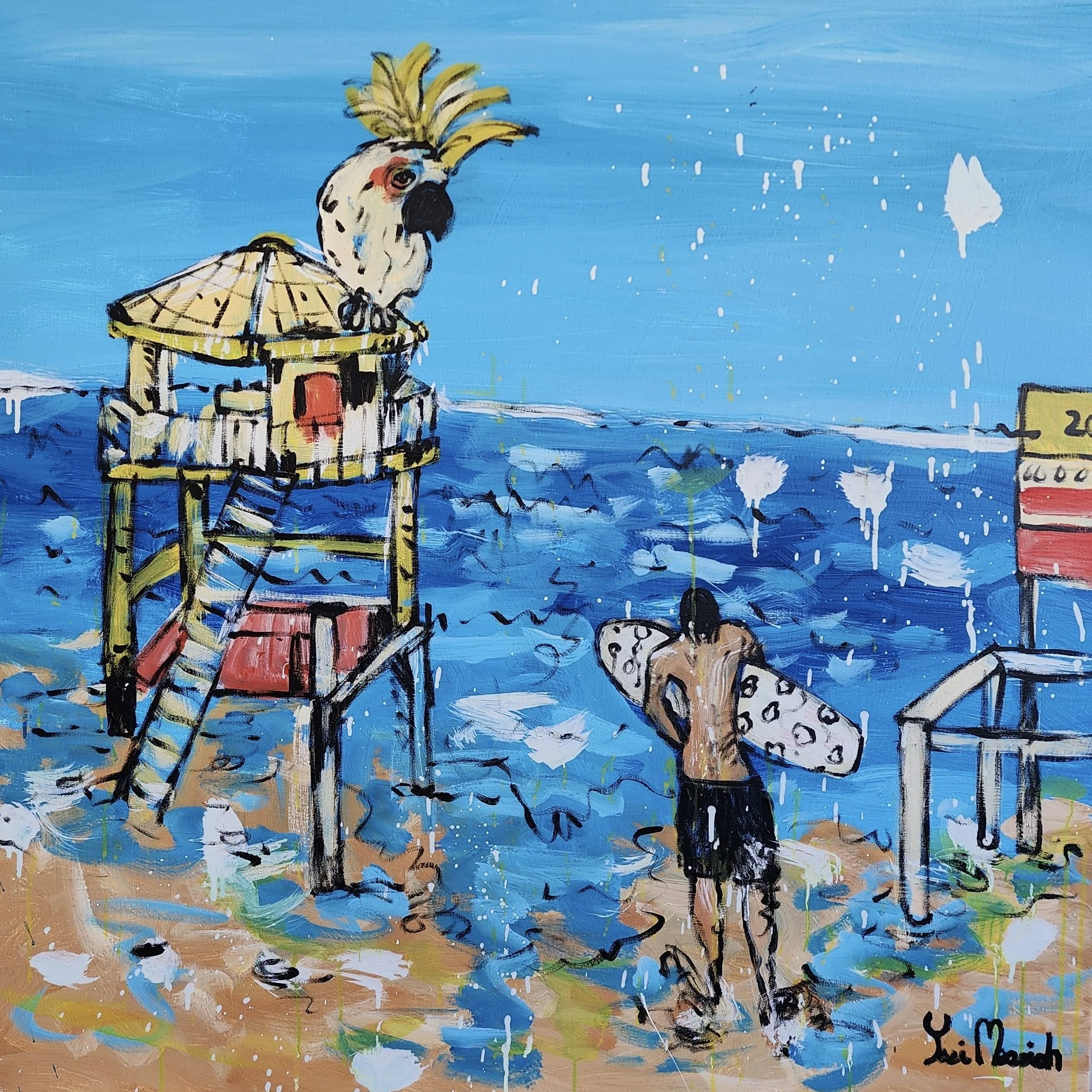 The Watcher First swim of the day