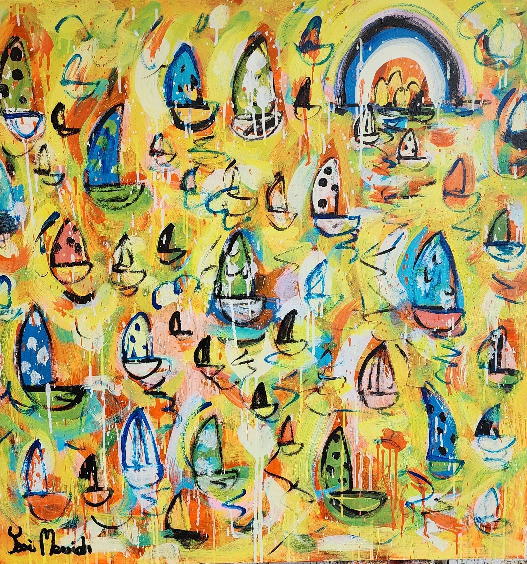 The Sailing Boats Yellow Sunshine