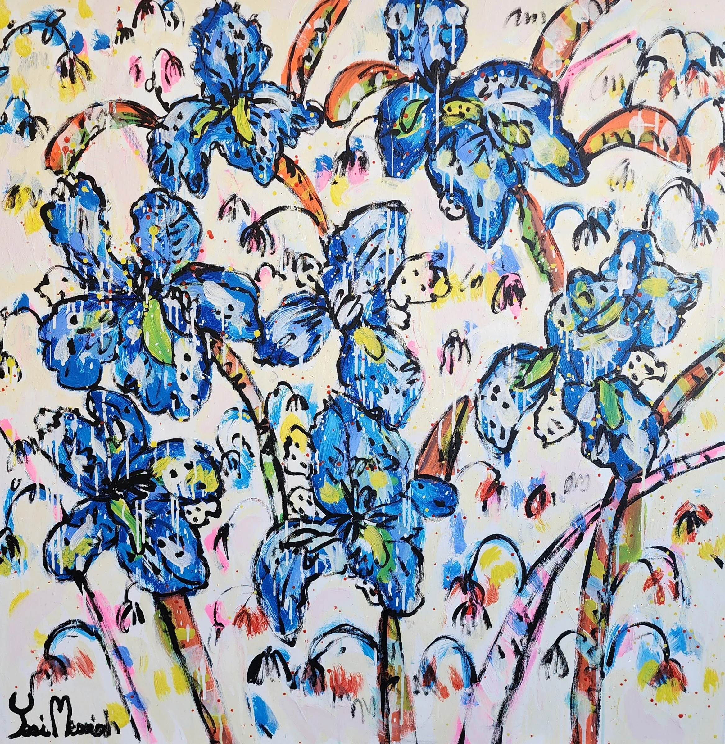 Irises Floral Garden