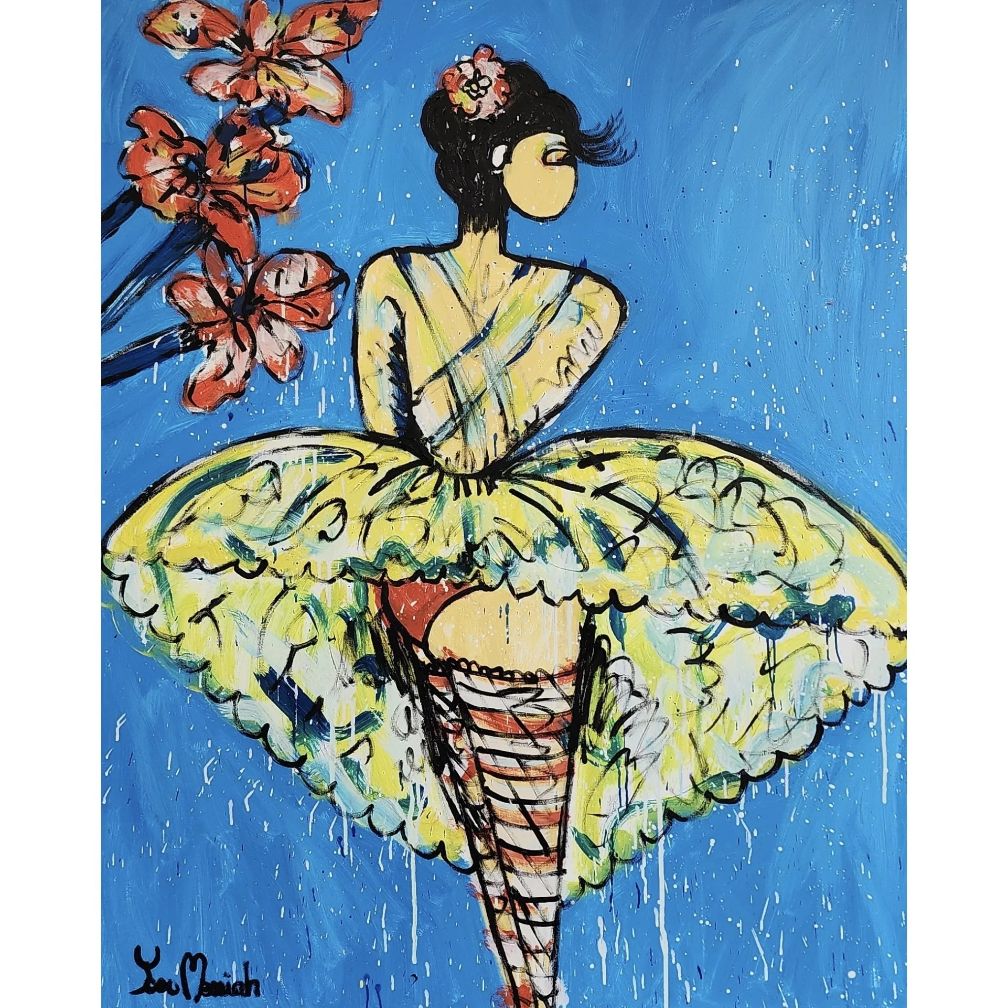 Red Irises The Dancer