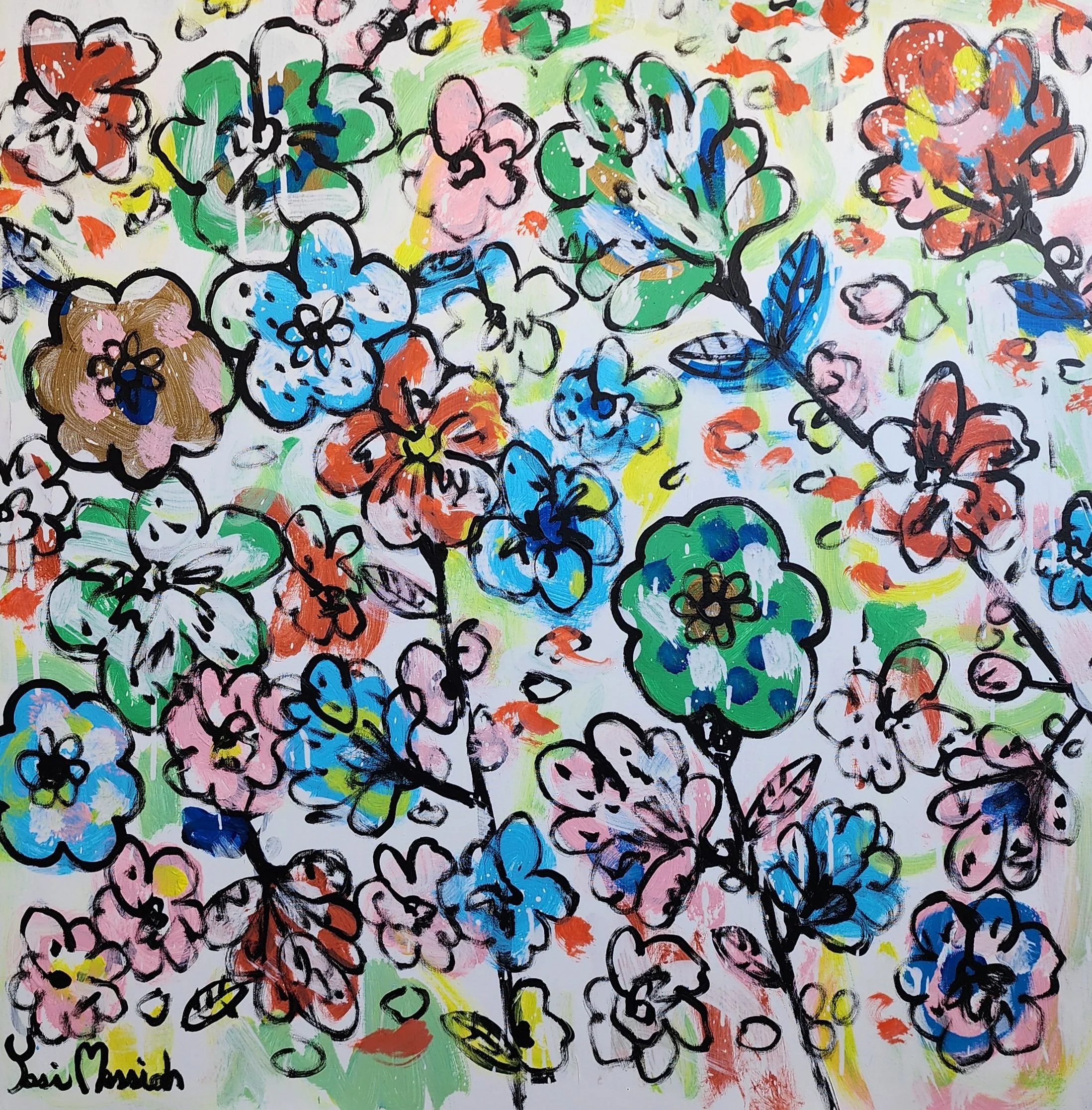 Colourful Garden Cherry Blossoms